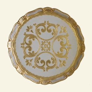 Luxury Gold White Metal Charger Plate Stylish Designer Tableware for Family Gatherings Parties and Gifting Wholesale From India - Product Image 3