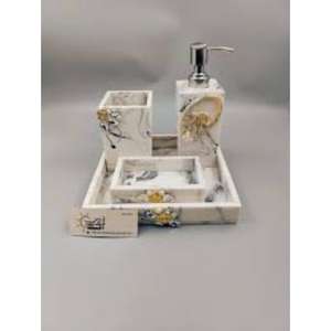 Ensemble de salle de bain en résine au look de pierre naturelle pour un décor écologique et durable - Product Image 5