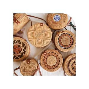 Top Summer 2024 Items Rattan Bag With Seashell/Women Beach Summer Bag With Leather Straw String Vietnam Cheapest High Quality - Product Image 2