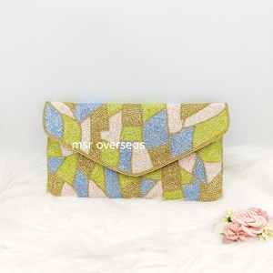 Porte-monnaie en cuir brodé à la main et perles Zulu Wallet Cadeaux Art Unisex Cadeau Wallet Perlé Purse - Product Image 5