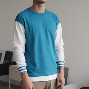 OEM manches longues T-Shirt hommes vêtements de sport léger été T-Shirt hommes 100% coton polyester respirant T-Shirt hommes - Product Image 6