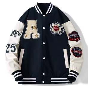 Venta al por mayor de ropa de calle personalizada College Varsity Jacket Hombres Mujeres Béisbol Bomber Letterman Varsity Jacket para hombres - Product Image 3