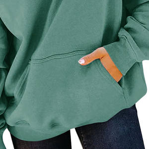 เสื้อกันหนาวมีฮู้ดสำหรับผู้หญิงเป็นมิตรกับสิ่งแวดล้อมพิมพ์ลายปักลายนูนเสื้อสตรีทแวร์โอเวอร์ไซส์ทำจากผ้าฝ้ายหรูหรากำหนด400gsm เองได้ - Product Image 2