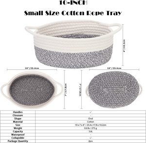 Durable <b>Basket</b> Cotton <b>Rope</b>, Large Blanket <b>Basket</b> Laundry Hamper for Throws, Pillows, Blanket OEM Made in Vietnam - Product Image 6