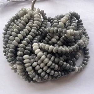 4mm 6mm 8mm 10mm Natural Gray Cats Eye Smooth Rondelle Gemstone Beads Strand Dealer Price Manufacturer Shop Now Jewelry Making