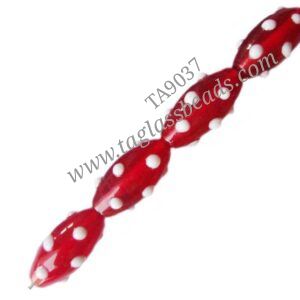 Vente en gros de perles de verre de Murano blanc opaque multicolore de 12 mm cristaux en forme de tuyau de mode pour la fabrication de bijoux - Product Image 4