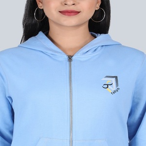Logotipo personalizable impreso de gran tamaño de peso pesado de lana sudaderas con capucha de algodón orgánico para las mujeres nuevo estilo Casual invierno Stock venta - Product Image 1