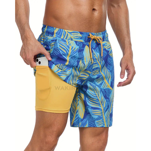 Stylish <b>Men's</b> <b>Shorts</b> with Side Pocket Marbled Pattern Drawstring Waist-Breathable Polyester Blend for Beach Pool Latest Style - Product Image 2
