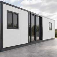 Maison conteneur extensible de luxe moderne de 40 pieds, villa modulaire préfabriquée, cabane portable