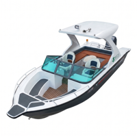 Perahu Pancing Sungai Aluminium Las 19ft 5.9m Sistem Mengemudi Otomatis AI - Smart Deep V Sport Pro Angling 8 Kru