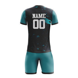 Ensemble de maillot de football sublimé à manches courtes avec motif graphique personnalisé, service OEM, nom d'équipe personnalisé - Product Image 2