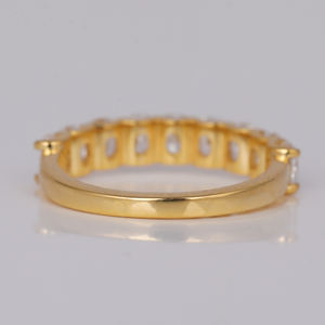 Personnalisable 10KT or laboratoire cultivé diamant coussin coupe demi éternité alliance Style à la mode bijoux de fiançailles - Product Image 3