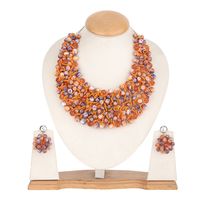 Collier ras du cou tendance pour enfants, fait main, perles de cristal bohèmes, grandes chaînes massives, pour anniversaire et événements spéciaux
