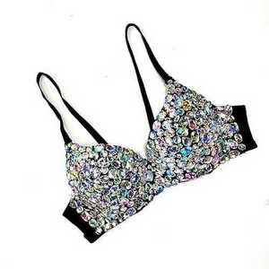 Soutien-gorge de spectacle de créateur à bas prix avec motif de perles Performance de scène à la mode avec une qualité supérieure - Product Image 2