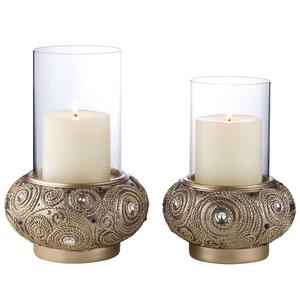 Antique Finish Metal Candle Holder Candle Stand for Lighting and Home Decoration <b>Set</b> Stylish Decorative Candle Jar Holder - Product Image 1