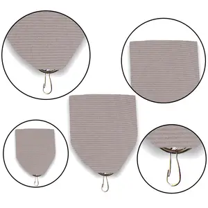Rideaux de ruban de médaille gris avec fournisseur d'épingle - Product Image 1