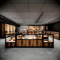 VANLOCY Présentoir à fumée Armoire en verre Présentoir à cigarettes Comptoir LED Présentoir au détail pour tabac à cigarettes Vitrine en bois