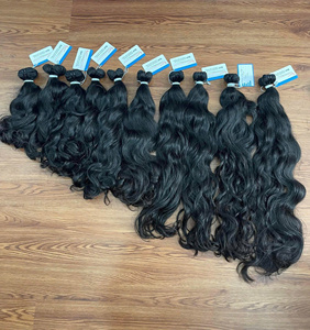 Cheveux vietnamiens bruts non traités vendeurs de cheveux de style ondulé naturel vierge paquets d'extensions de cheveux humains bruts alignés sur les cuticules - Product Image 1