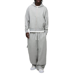 Chándal Informal Unisex de Alta Calidad, Grueso, de 340 g/m², con Hombros Caídos, Estilo Holgado, de Algodón y Felpa - Product Image 3