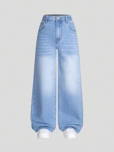 Jeans Boyfriend en Denim Taille Moyenne pour Femmes, Lavage Coloré Respirant, Coupe Ample Vintage, Style Streetwear d'Été, Haute Qualité Y2K - Product Image 3