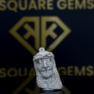 Pendentif Hip Hop en Argent 925 avec Logo Personnalisé et Lettre VVS Moissanite Diamant pour Collier - Product Image 1