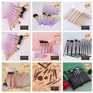 Lot <span class=keywords><strong>de</strong></span> 15 pinceaux <span class=keywords><strong>de</strong></span> maquillage professionnels roses <span class=keywords><strong>de</strong></span> haute qualité avec sac Vente en gros - Product Image 3