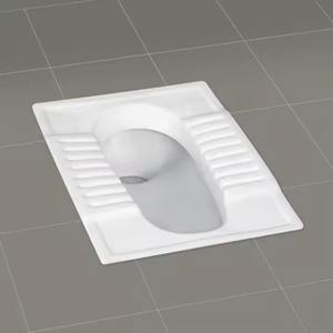 Orissa Pan Color Blanco Barato WC Blanco Sartén en cuclillas Inodoro Moderno Estampado único Cerámica Porcelana Sartén en cuclillas para Baño - Product Image 1