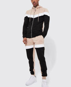 Chándal de algodón transpirable deportivo informal para hombre, ropa de calle con estampado de abullonado y logotipo personalizado, conjunto de Jogger, puntada de contraste, amigable con la maternidad - Product Image 2