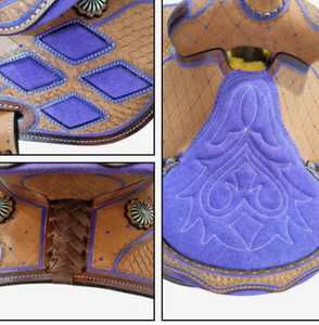 Nouveau design de selle de cow-boy Western Pleasure Trail en cuir avec arbre en bois pour l'équitation avec une élégante selle de cheval anglaise - Product Image 3