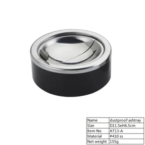 Logo personnalisable couvercle cendrier épaissi cadeaux publicitaires d'affaires en acier inoxydable pour le ménage directement de l'approvisionnement d'usine - Product Image 5