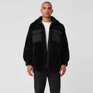 <b>Mens</b> <b>Sherpa</b> Fleece <b>Jacket</b> - Warm and Cozy Full-Zip <b>Jacket</b> with Soft Fleece Lining, Perfect for Winter, Outdoor Adventures - Product Image 1