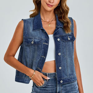 Ropa de invierno 2024, chaqueta vaquera para mujer, precio barato, transpirable, sostenible, diseño bordado personalizado, chaqueta vaquera para mujer - Product Image 4