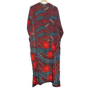 Floral Summer Silk Kimono <b>Bath</b> Robe Cardigan Thermal Dressing Gown for Home Hotel Use Woven Fabric for Autumn Spring Winter - Product Image 3