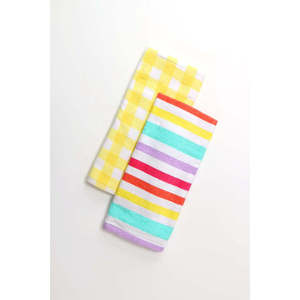 Paquete de 2 toallas de cocina estampadas elegantes 100% algodón tejido reutilizable y sostenible para el hogar o los viajes para hoteles restaurantes - Product Image 1