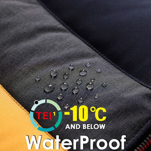 แจ็กเก็ตฤดูหนาวกีฬากันน้ำสำหรับผู้ชายแจ็คเก็ตบุนวมมีฮู้ดสำหรับ2024ขนเฟอร์ตกแต่งสีพื้น - Product Image 4