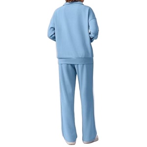 Plain Color Women Tracksuit Street Wear New Arrival Women Track Suit for Adult Custom Casual 100% Cotton Women Tracksuit - Product Image 2