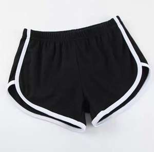 Femmes nouveau été taille haute décontracté mince sportif Patchwork Yoga pantalon court élastique cordon chaud court motif coupe ajustée - Product Image 1