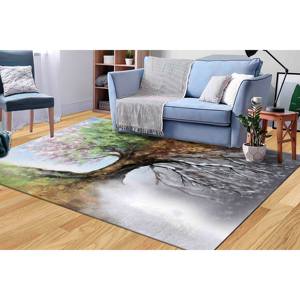 Tapis Four Seasons Tree : Tapis moderne antidérapant, Tapis imprimé, Tapis doux non tissé - Product Image 2