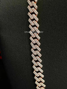 925 Sterling <b>Silver</b> 8 MM Wide VVS Moissanite Diamond Miami Cuban Link <b>Necklace</b> Fine Jewelry. - Product Image 4