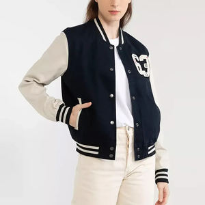 Chaqueta con letras de béisbol de primera calidad con logotipo bordado de chenilla, chaqueta Varsity personalizada cálida para ropa informal - Product Image 1