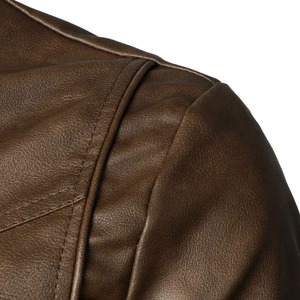 Produit de vente chaud veste en cuir de motard pour hommes fabricant en gros style de luxe 100% veste en cuir de vachette pour hommes - Product Image 4