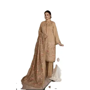 女性草坪套装/夏装女装/巴基斯坦女性印度和巴基斯坦服装莎丽旁遮普民族热卖161
