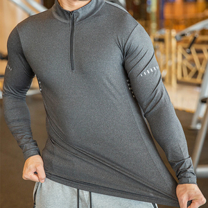 Men's Custom Long <b>Sleeve</b> Running T-Shirt Quick Dry Polyester Spandex Workout Top Wholesale Active Tops - Product Image 5