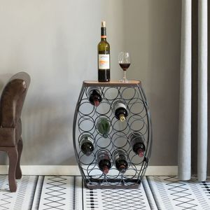 Porte-vin en métal populaire le plus vendu support de forme carrée décoratif casier à vin de table pour porte-bouteille - Product Image 2
