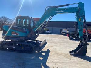 รถขุดขนาดเล็กแบบตีนตะขาบ Sunwardds SWE90UF ปี 2023 พร้อมเครื่องยนต์ Kubota และชิ้นส่วน Huade ปั๊มและมอเตอร์กำลังขุดสูง - Product Image 3