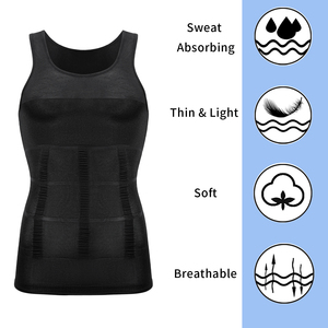 Camiseta sin mangas transpirable para hombre, cintura delgada, barriga plana, ropa de gimnasio para Yoga, ropa informal para el hogar, tela elástica alta, trabajo personalizado fino y ligero - Product Image 4