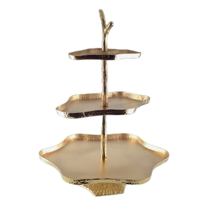 Le plus récent plateau à gâteaux avec support centres de table ensemble de trois supports à gâteaux décoratifs en acier inoxydable pour gâteau de table de mariage - Product Image 5