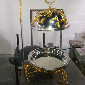 Réchaud en cuivre poli avec finition brillante conçu pour améliorer les tables de buffet et les salles de banquet avec un style luxueux - Product Image 1