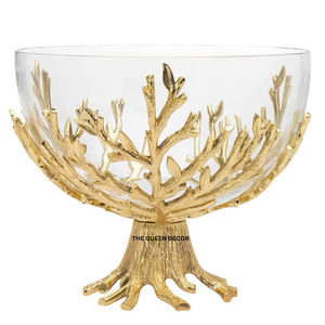 Shiny Mirror Polished With Side Handle For Wedding Party Dinnerware Purpose High Demanded Modern Decorative Bowl Metal - Product Image 2