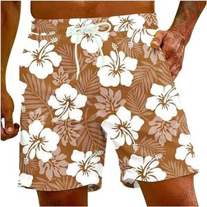 Short de planche de surf à motif floral 3D décontracté d'été pour hommes Maillot de bain flatteur à séchage rapide avec motif hawaïen Solid Tone3D - Product Image 6